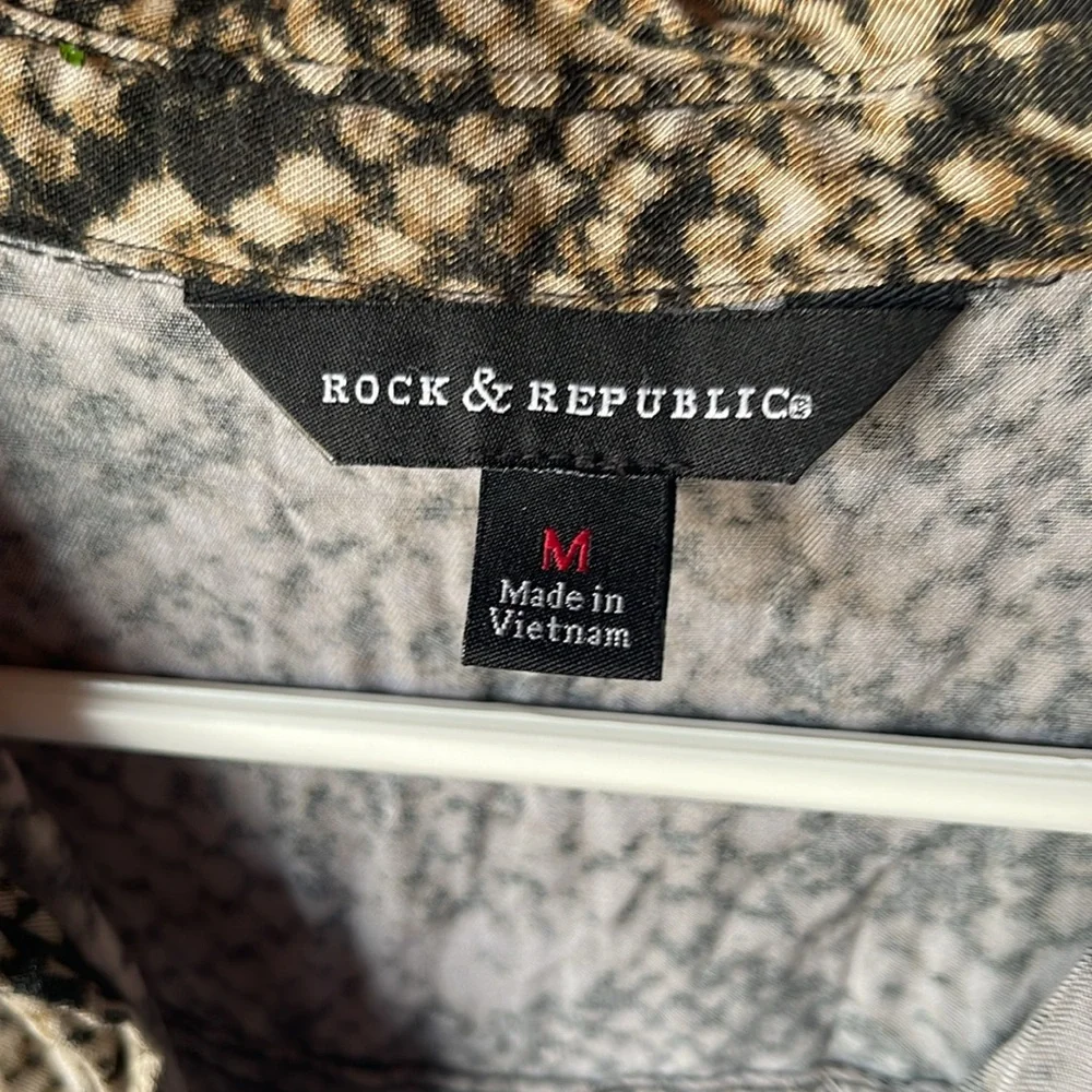 Rock & Republic Python Button up - Picture 2 of 4